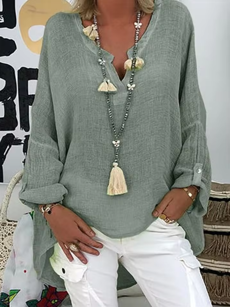 Women's Blouse | Long Sleeve V-Neck 5