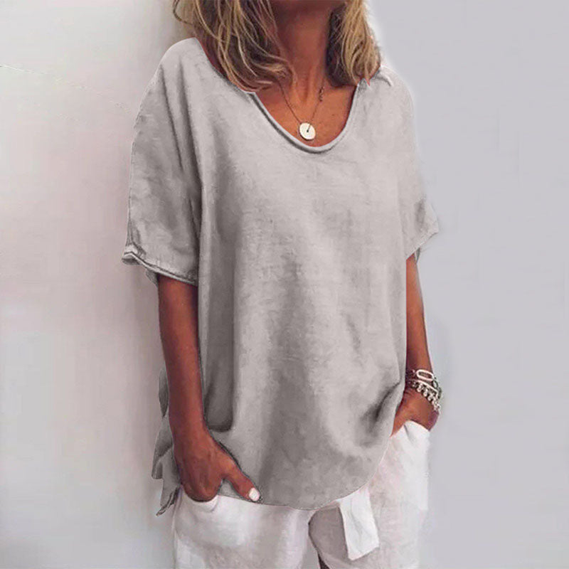 Women's Blouse | Scoop Neck Loose Fit 0
