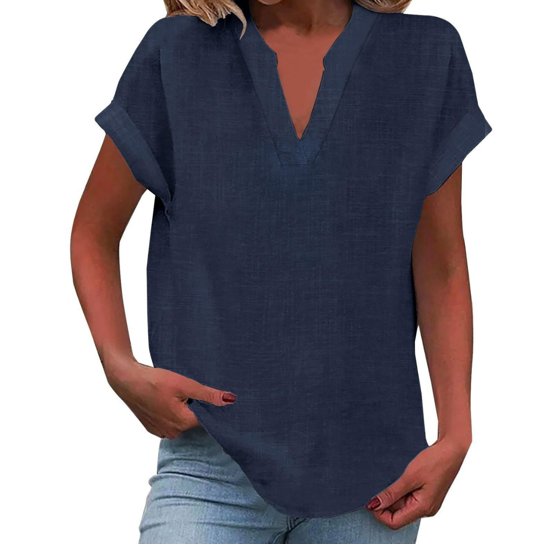 Women’s Blouse | V Neck Short Sleeve 13