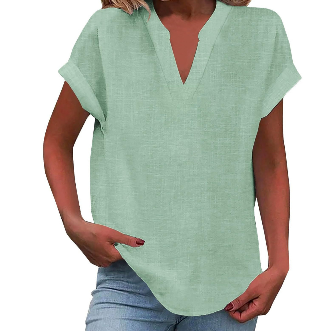 Women’s Blouse | V Neck Short Sleeve 5
