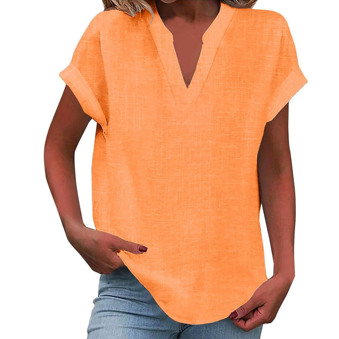 Women’s Blouse | V Neck Short Sleeve 7