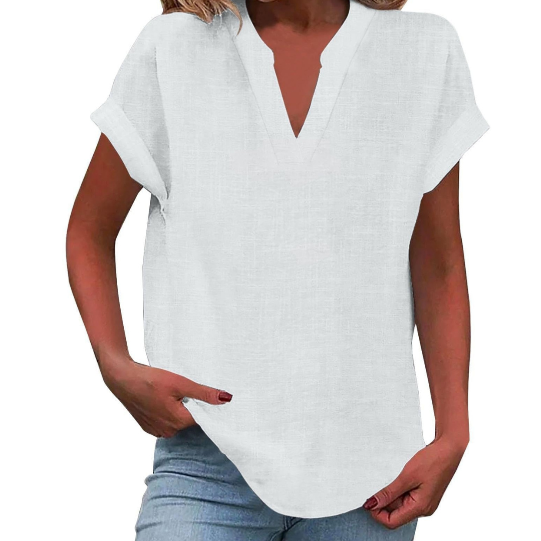 Women’s Blouse | V Neck Short Sleeve 8