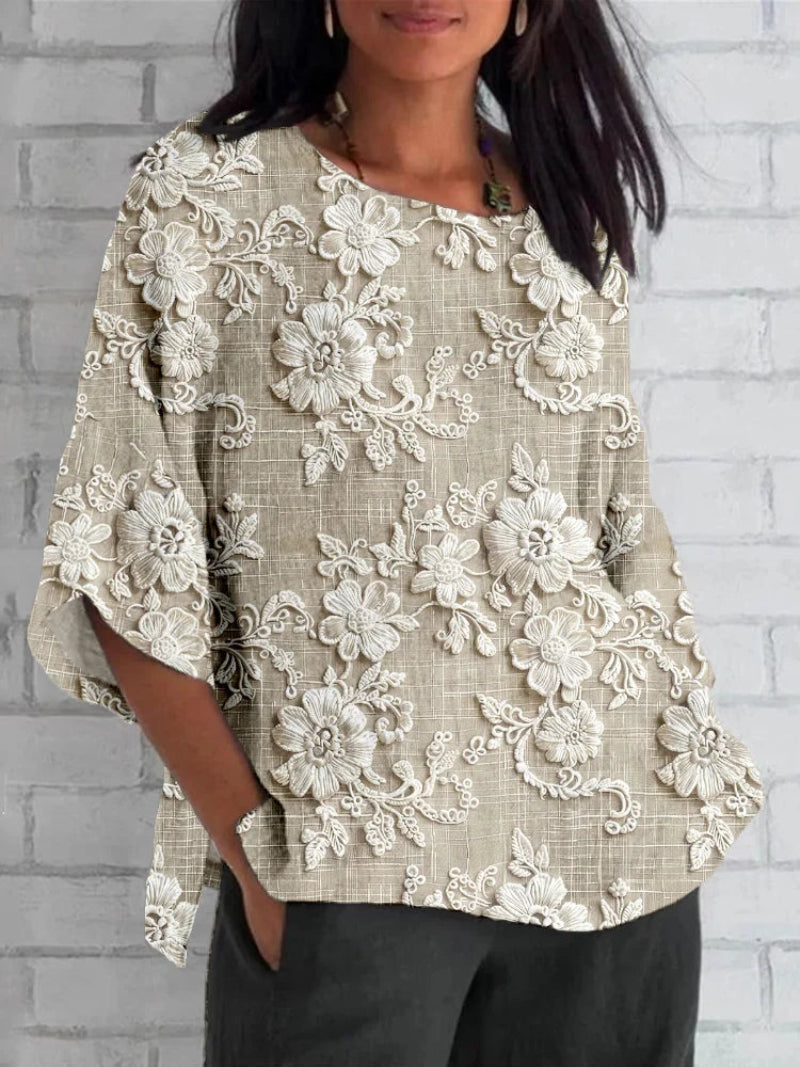 Women’s Blouse | Vintage Floral Embroidery 0