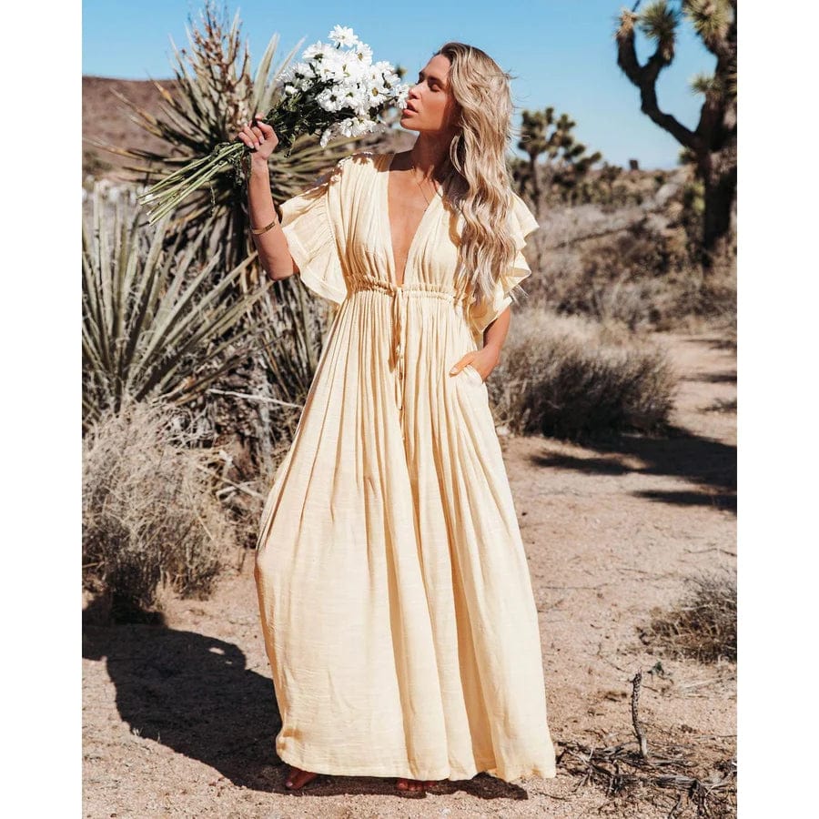 Women's Boho Maxi Dress with Relaxed Fit | Flowing Summer Dress for Beach and Evening | Lightweight Floor Length Gown 1
