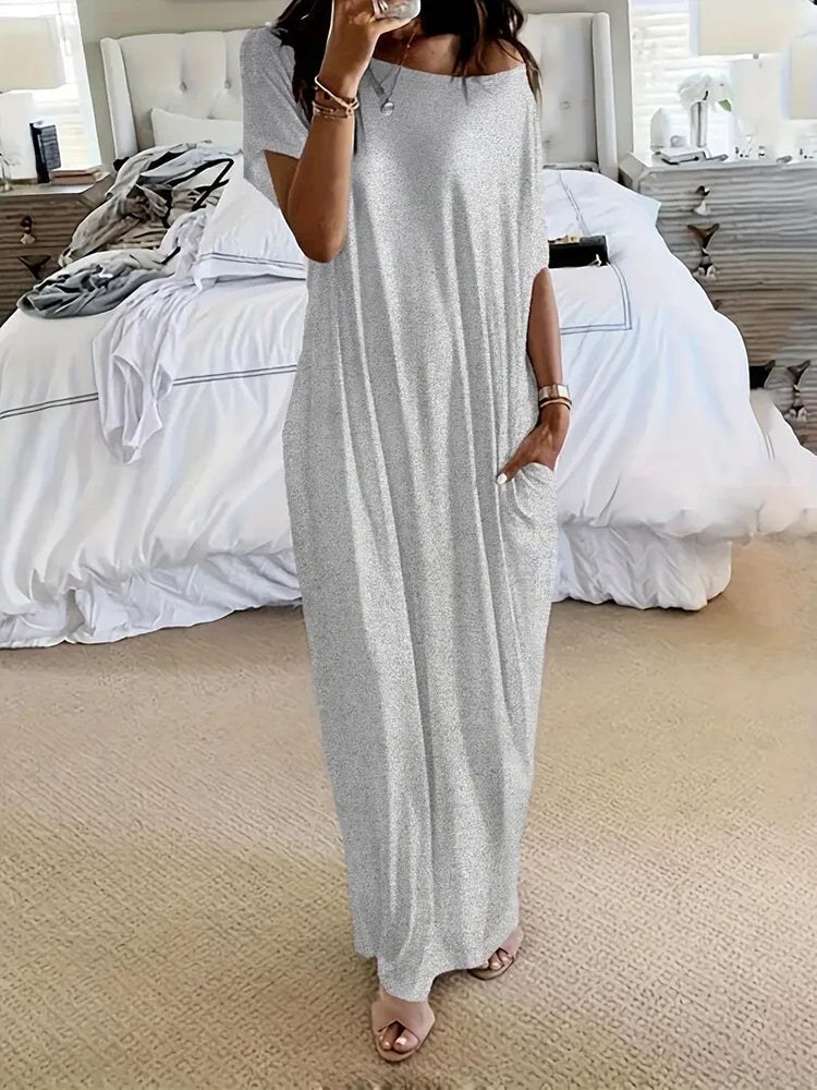 Women's Butterfly Heart Tie-Dye Nightgown with Pockets 6