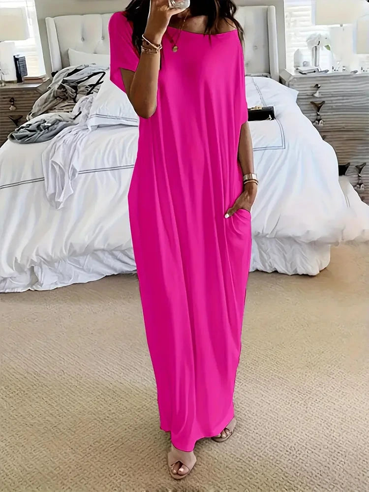Women's Butterfly Heart Tie-Dye Nightgown with Pockets 8