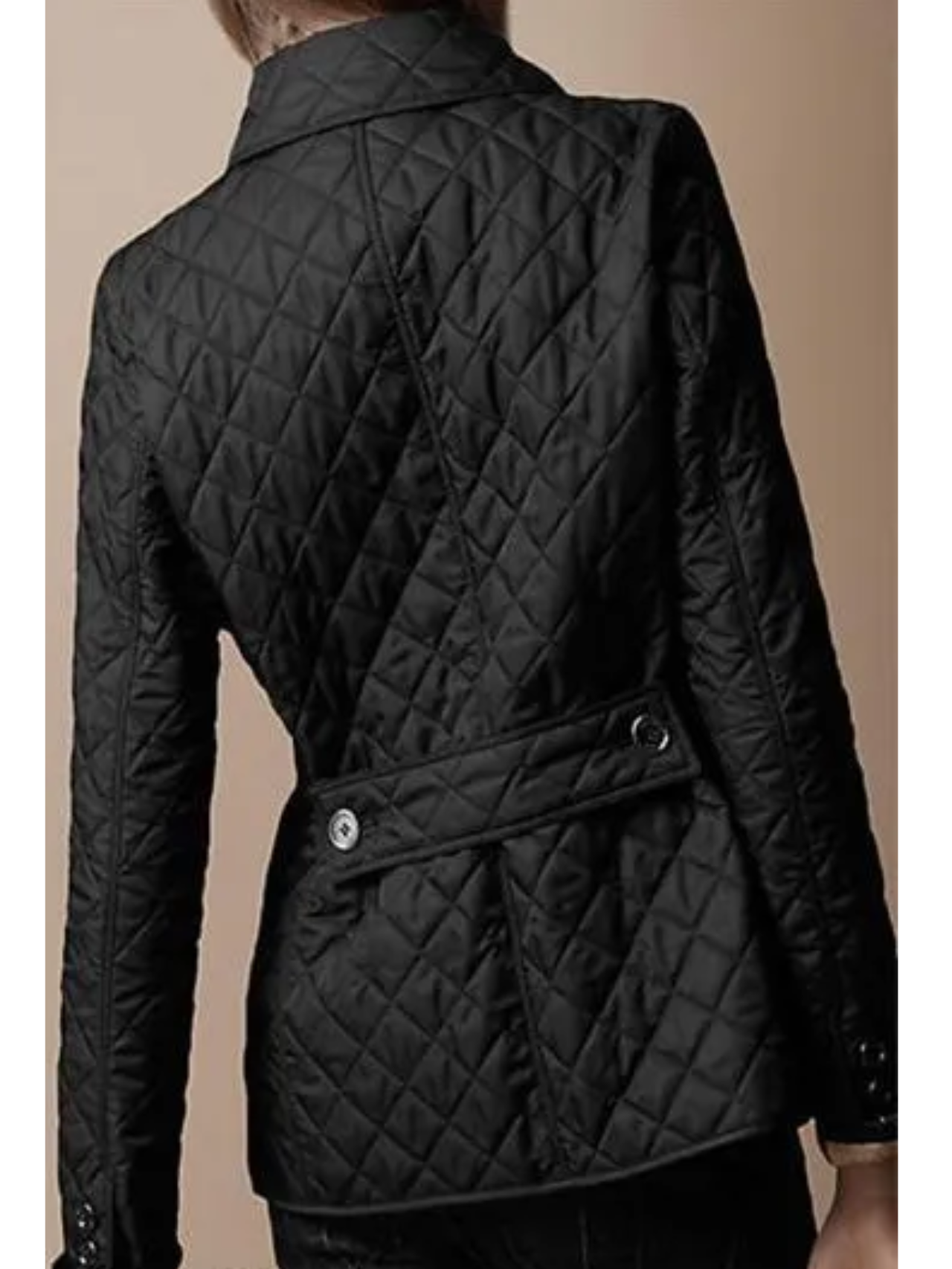 Women’s Casual Quilted Jacket with Turned-Down Collar 1