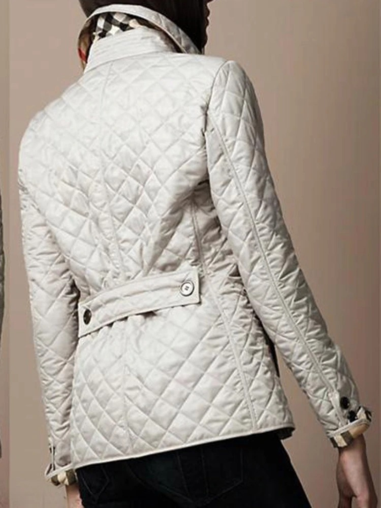 Women’s Casual Quilted Jacket with Turned-Down Collar 3