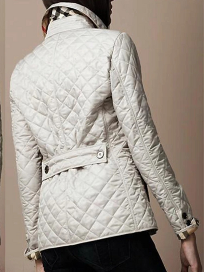 Women’s Casual Quilted Jacket with Turned-Down Collar 3