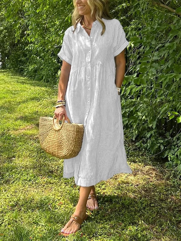 Women’s Dress | Striped Button-Up 1