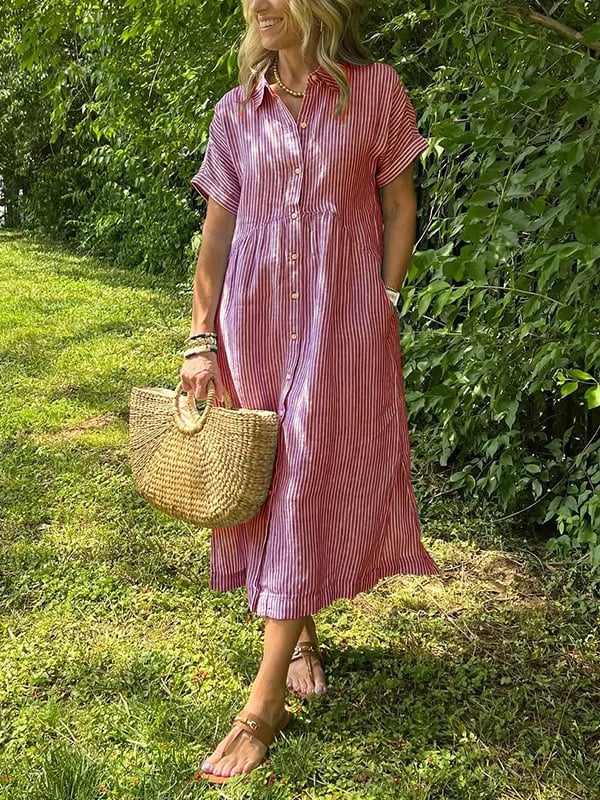 Women’s Dress | Striped Button-Up 3