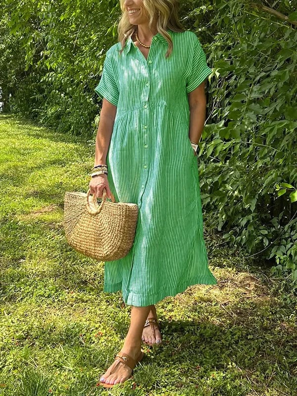 Women’s Dress | Striped Button-Up 4