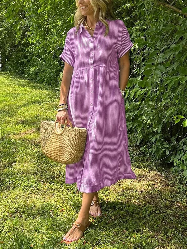 Women’s Dress | Striped Button-Up 5