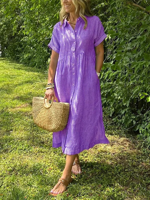 Women’s Dress | Striped Button-Up 6