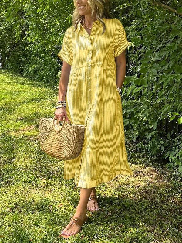 Women’s Dress | Striped Button-Up 7