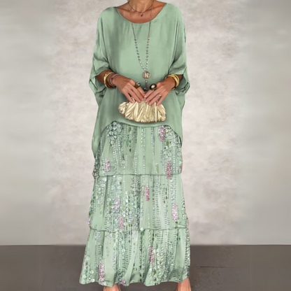 Women's Dress | Tiered Maxi-length Skirt 2
