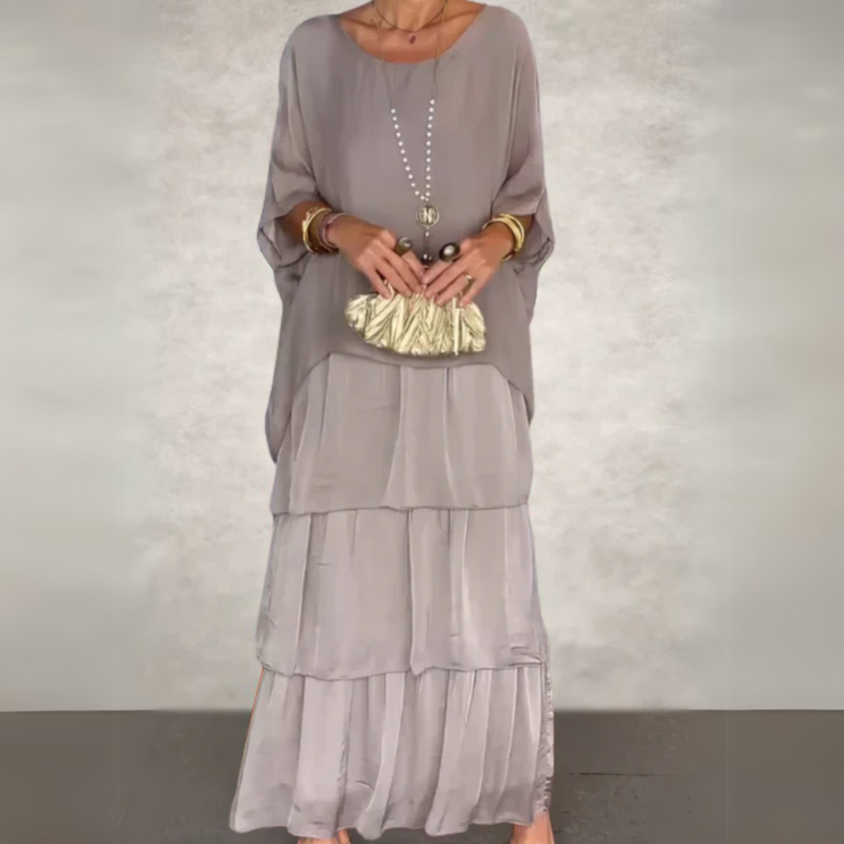 Women's Dress | Tiered Maxi-length Skirt 3