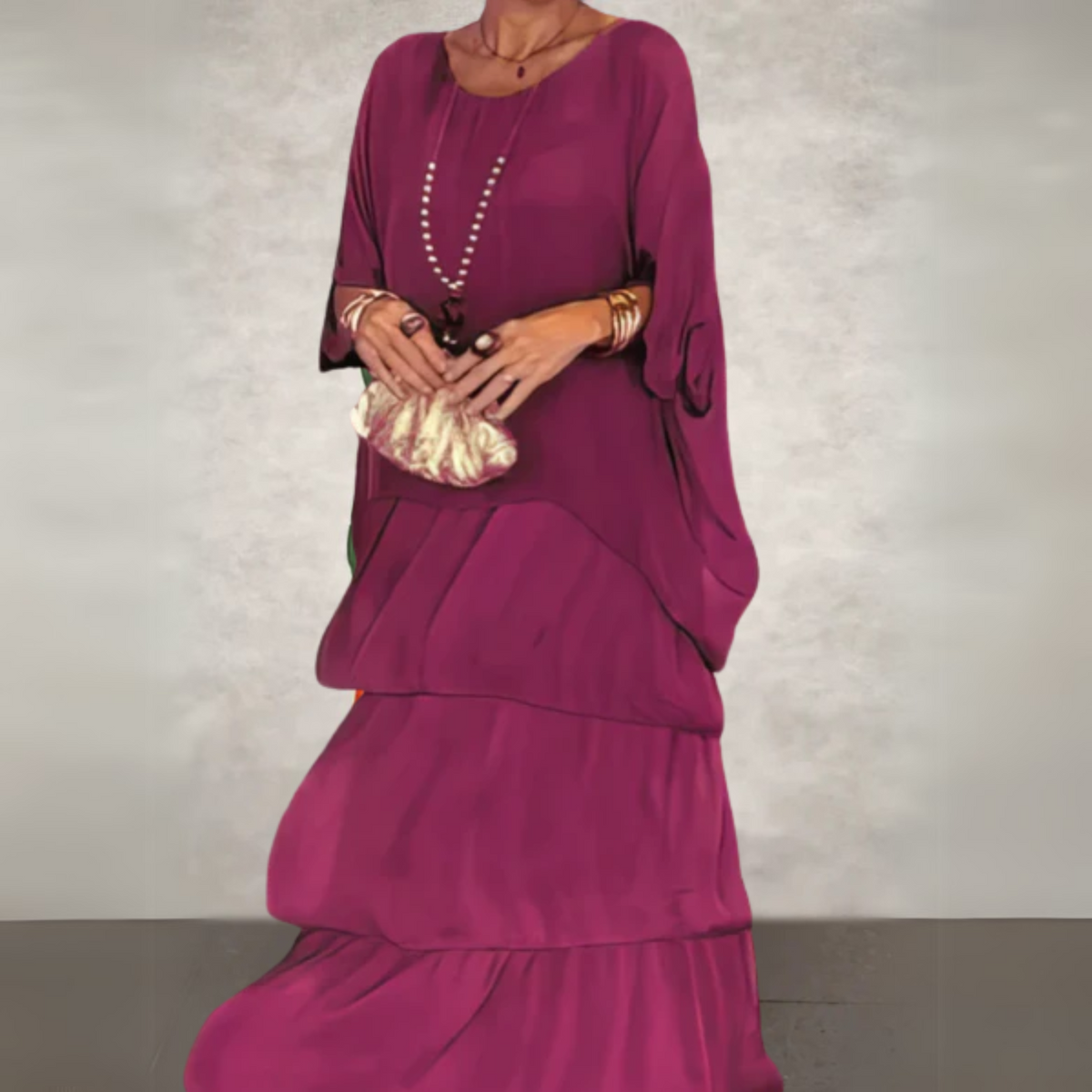 Women's Dress | Tiered Maxi-length Skirt 4