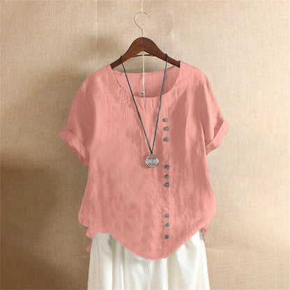 Women's Effortless Button Detail Summer Blouse 0