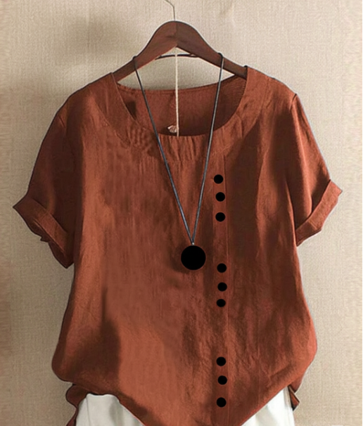 Women's Effortless Button Detail Summer Blouse 4