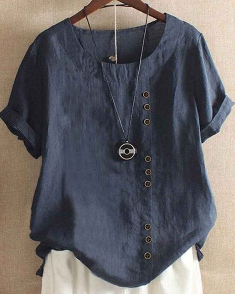 Women's Effortless Button Detail Summer Blouse 5