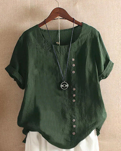 Women's Effortless Button Detail Summer Blouse 6