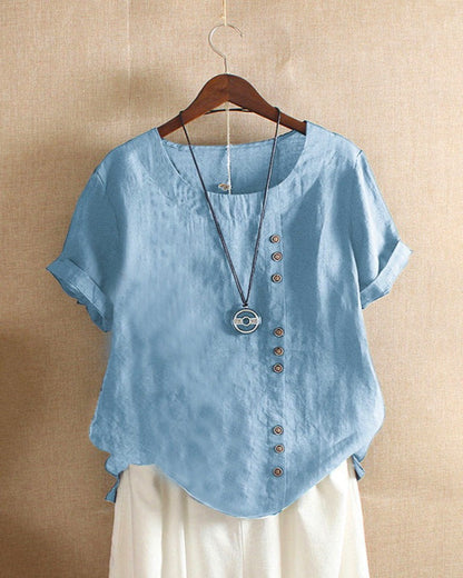 Women's Effortless Button Detail Summer Blouse 7