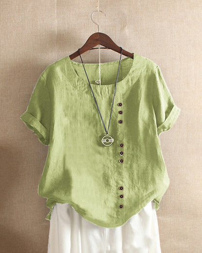 Women's Effortless Button Detail Summer Blouse 8