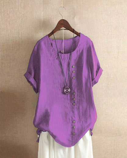 Women's Effortless Button Detail Summer Blouse 9