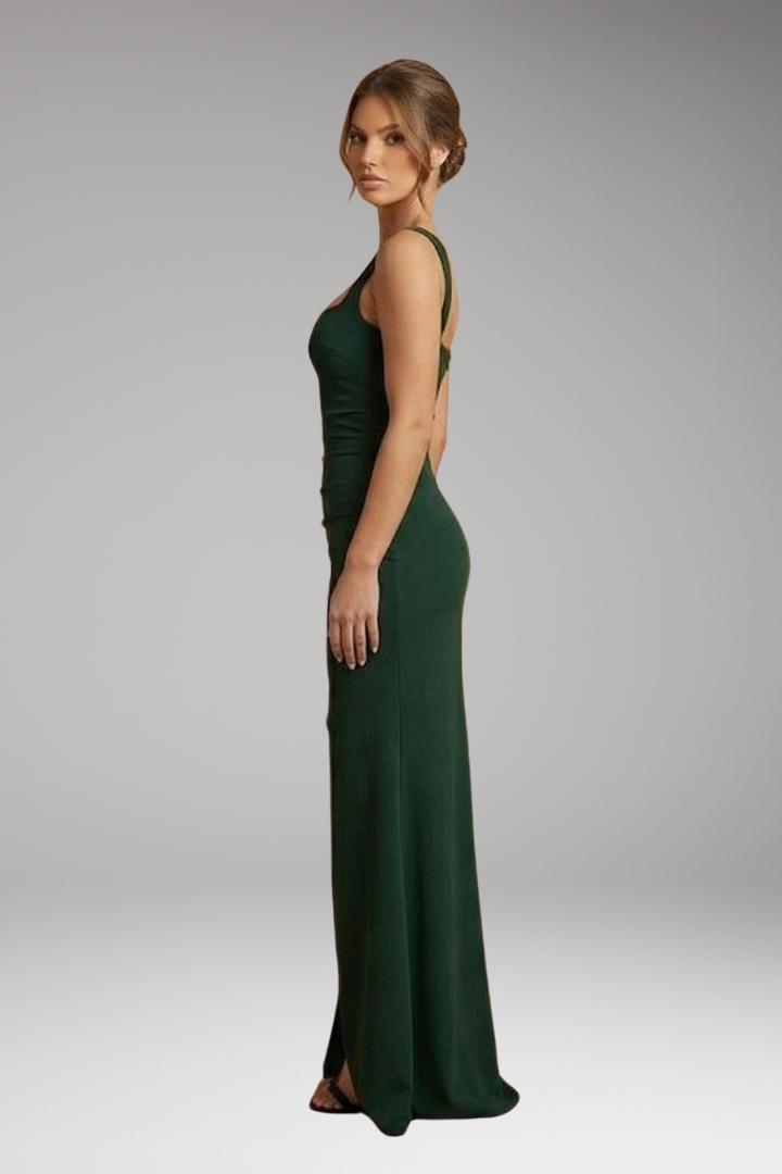 Women's Elegant Formal Slip Maxi Dress with Open Back 3