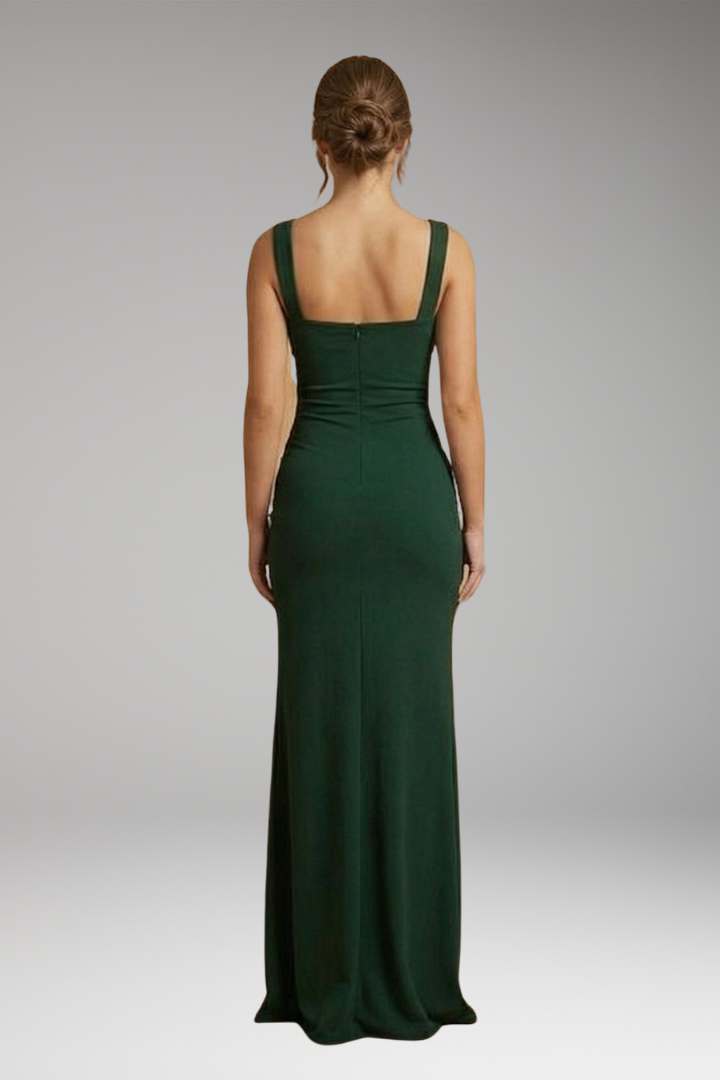 Women's Elegant Formal Slip Maxi Dress with Open Back 4