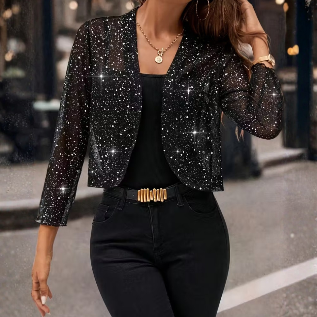 Women’s Glitter Sequin Cardigan Jacket 1