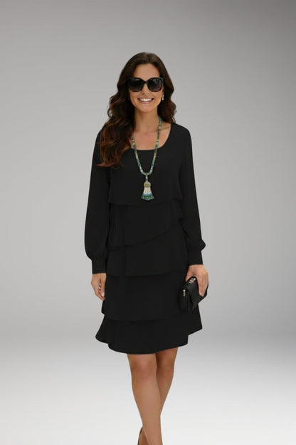 Women's Layered Dress with Long Sleeves and Flattering Fit 5