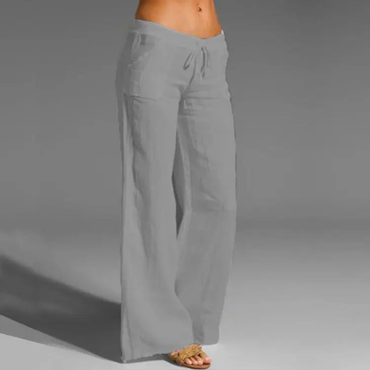 Women's Linen Casual Loose Summer Trousers Effortless Cool for Warm-Weather Days 2