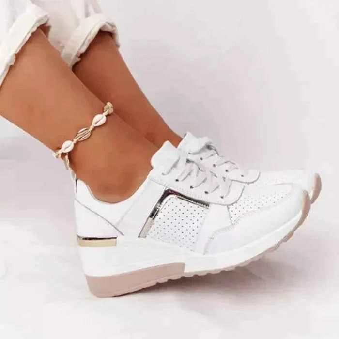 Women's Orthopedic Sneakers – Leather Comfort Walking Shoes 0