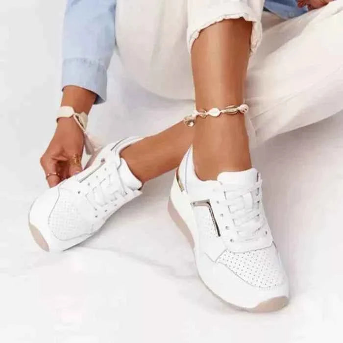 Women's Orthopedic Sneakers – Leather Comfort Walking Shoes 3