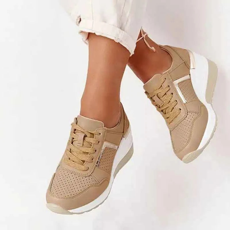 Women's Orthopedic Sneakers – Leather Comfort Walking Shoes 8