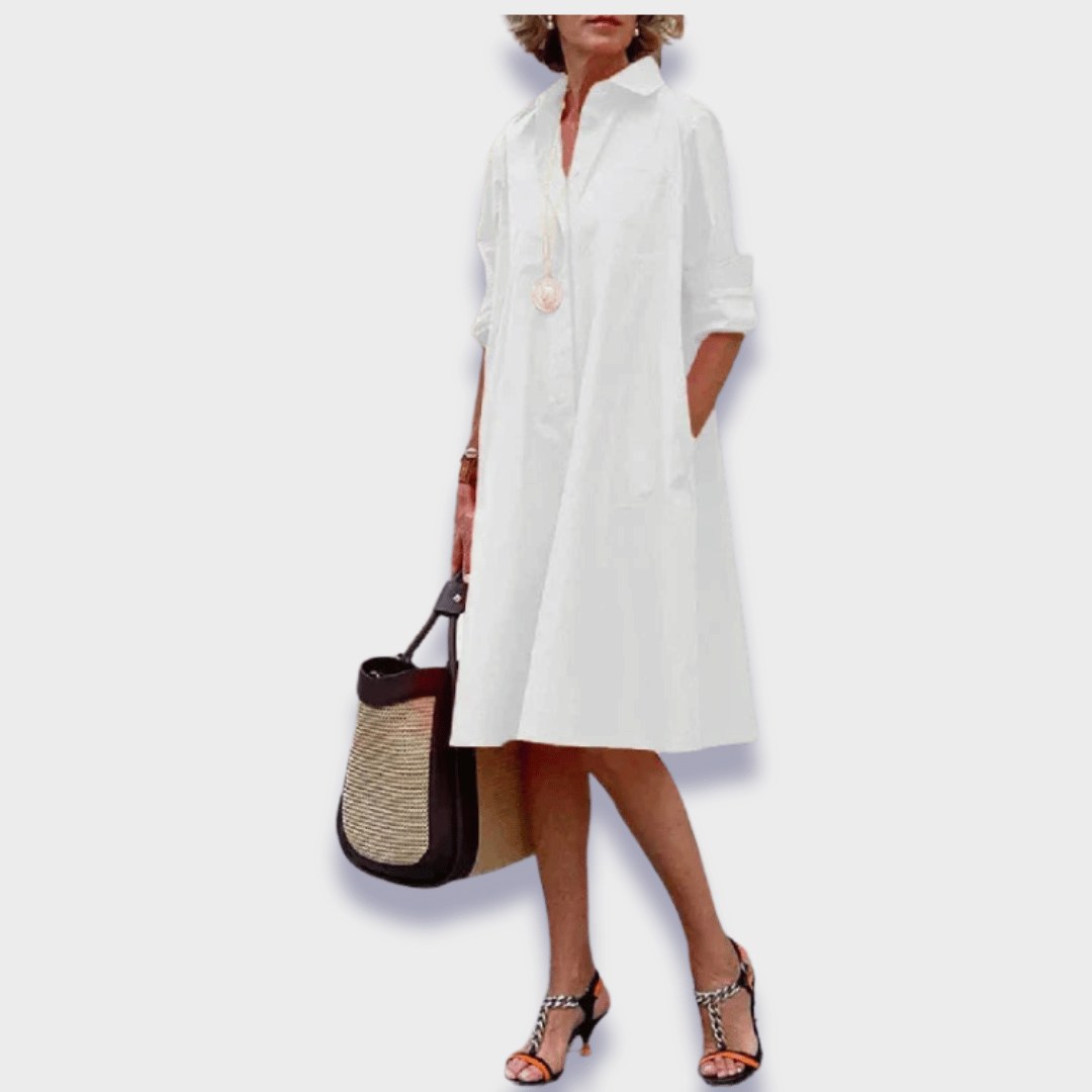 Women’s Polo Dress | Collared Midi Long Sleeve 2