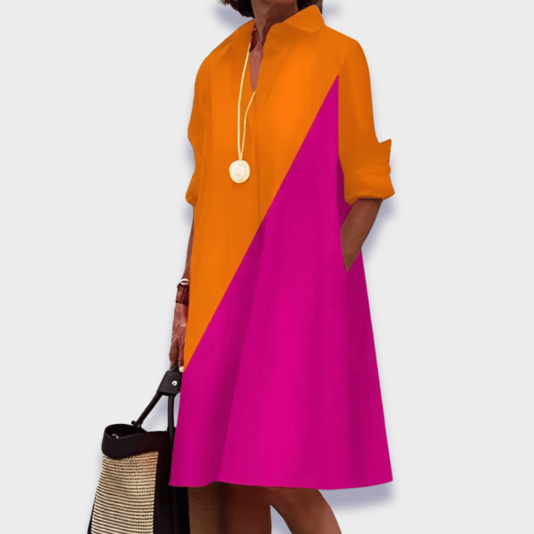 Women’s Polo Dress | Collared Midi Long Sleeve 3