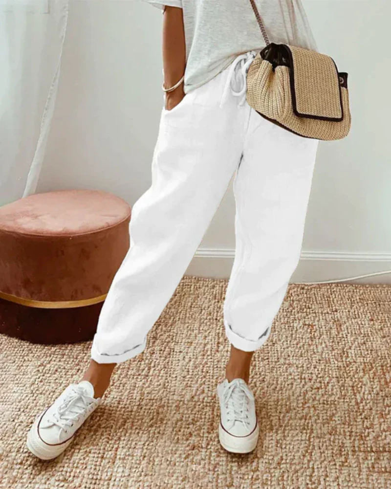 Women's Premium Linen Trousers | Breathable 1