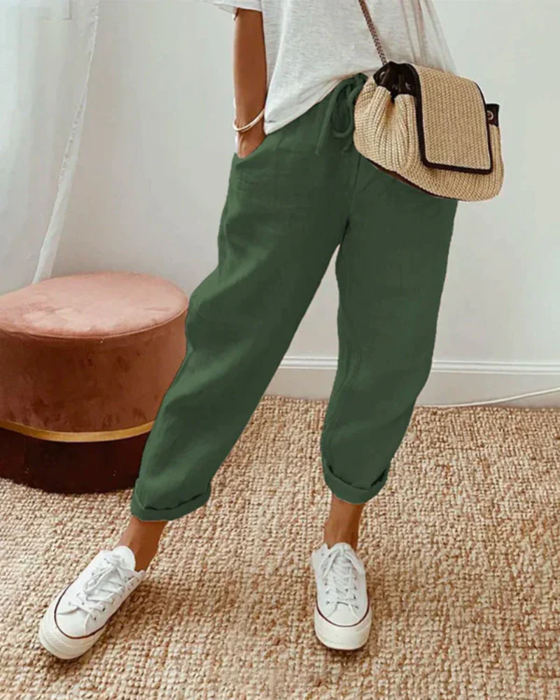 Women's Premium Linen Trousers | Breathable 3