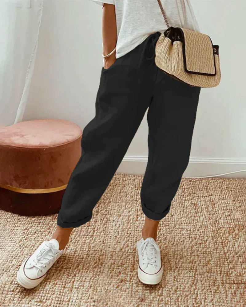 Women's Premium Linen Trousers | Breathable 4