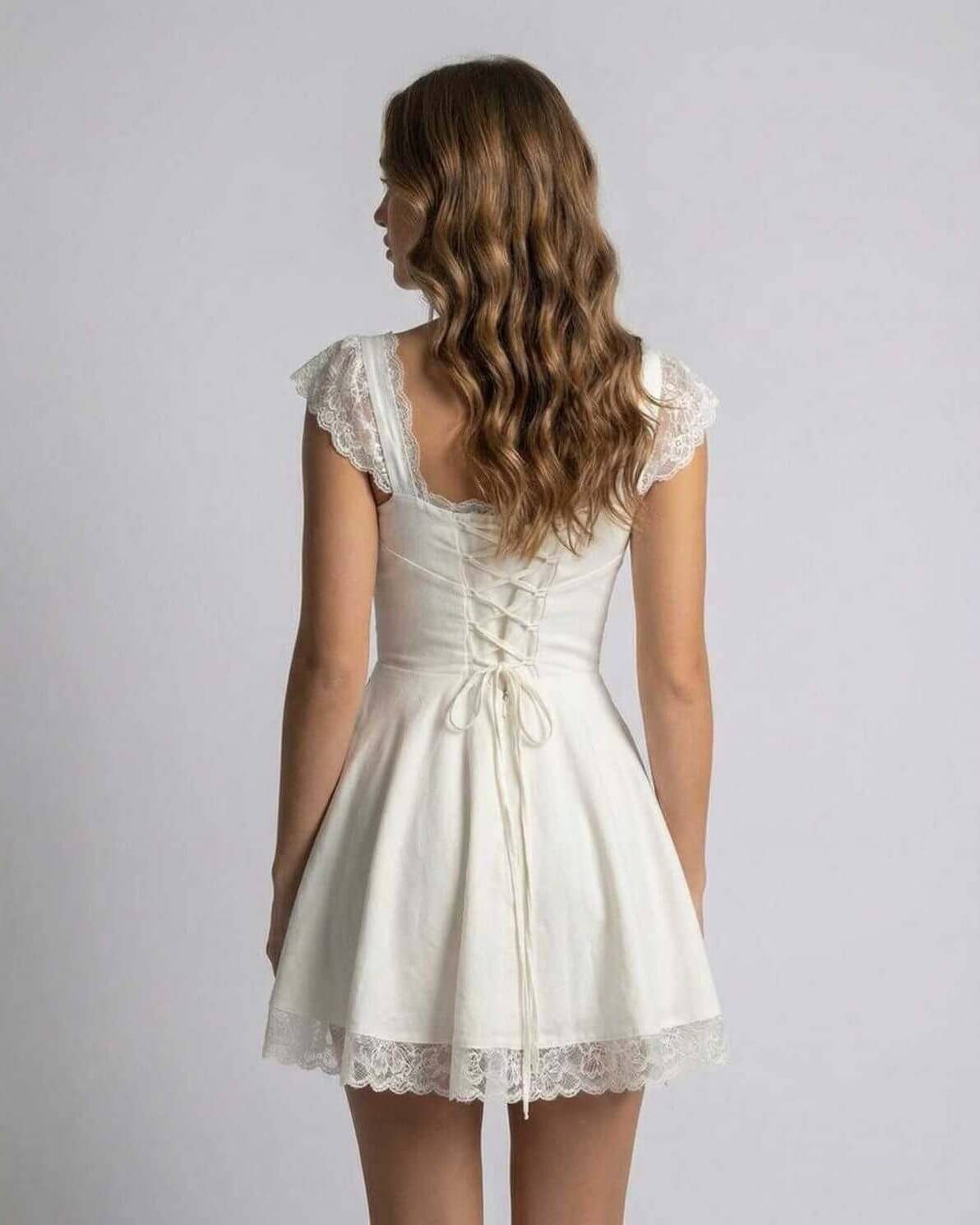 Women's Mini Dress | Slim Fit & Lace Trim