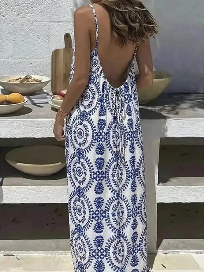 Women's Solid Color Backless Cami Dress 13