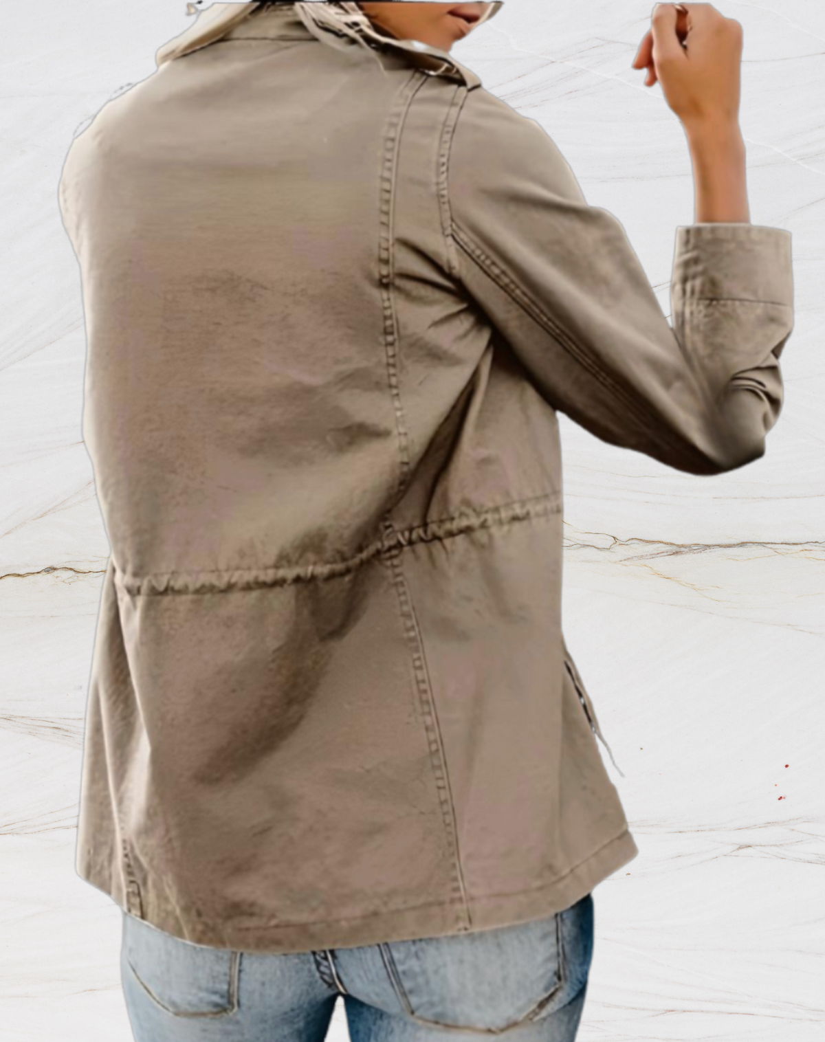 Women’s Structured Pocket Detail Lightweight Utility Jacket 7