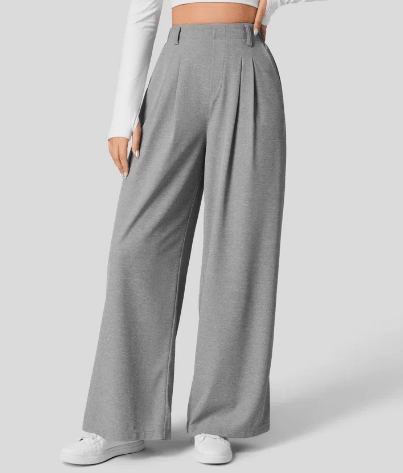 Women's Summer Straight Cut Trousers with Pockets 2