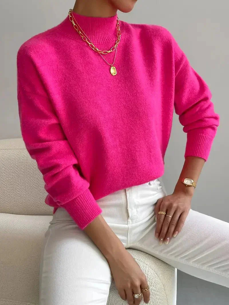 Women's Sweater | Crew Neck with Ribbed Cuff 6