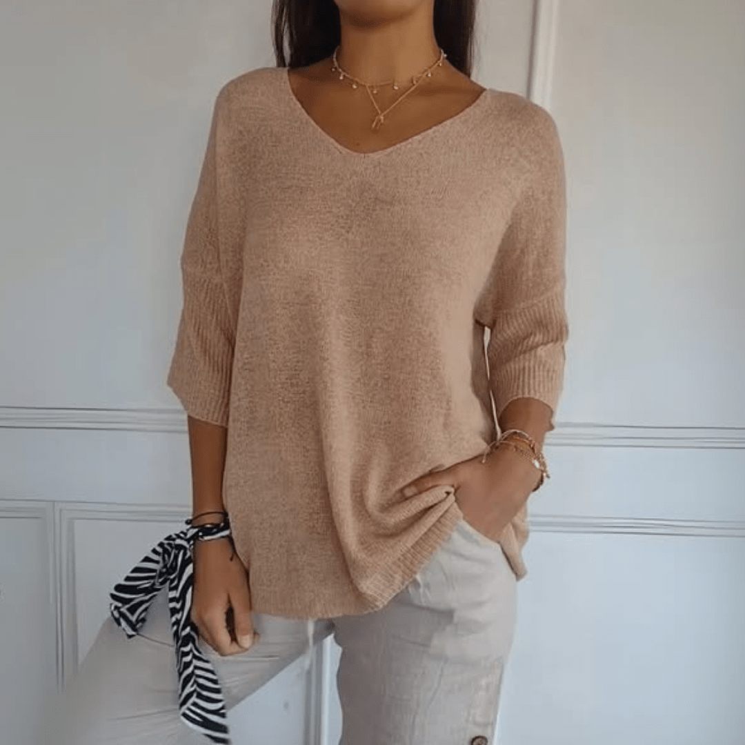 Women's Sweater | V-Neck Loose Silhouette 1