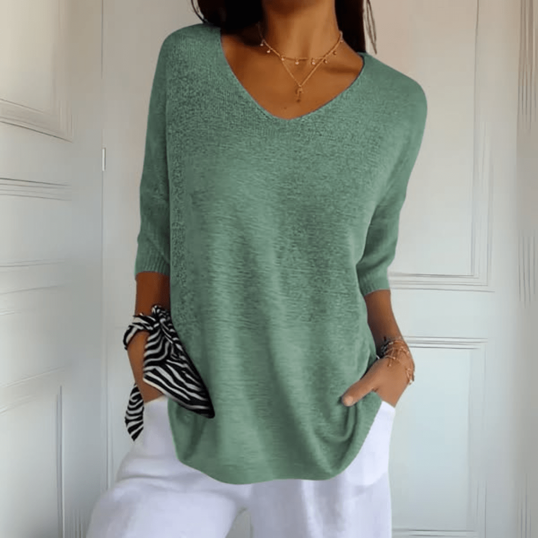 Women's Sweater | V-Neck Loose Silhouette 2