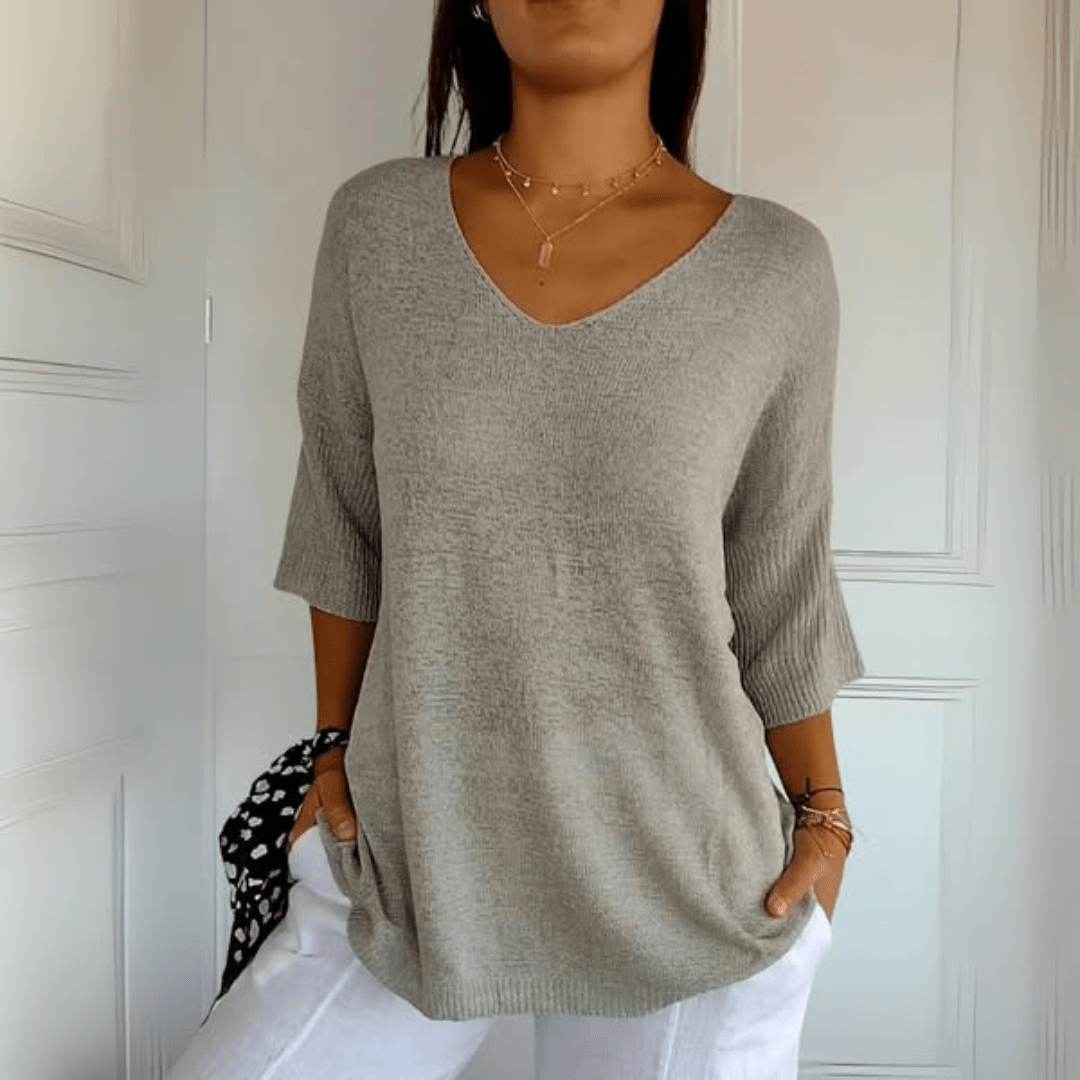 Women's Sweater | V-Neck Loose Silhouette 3